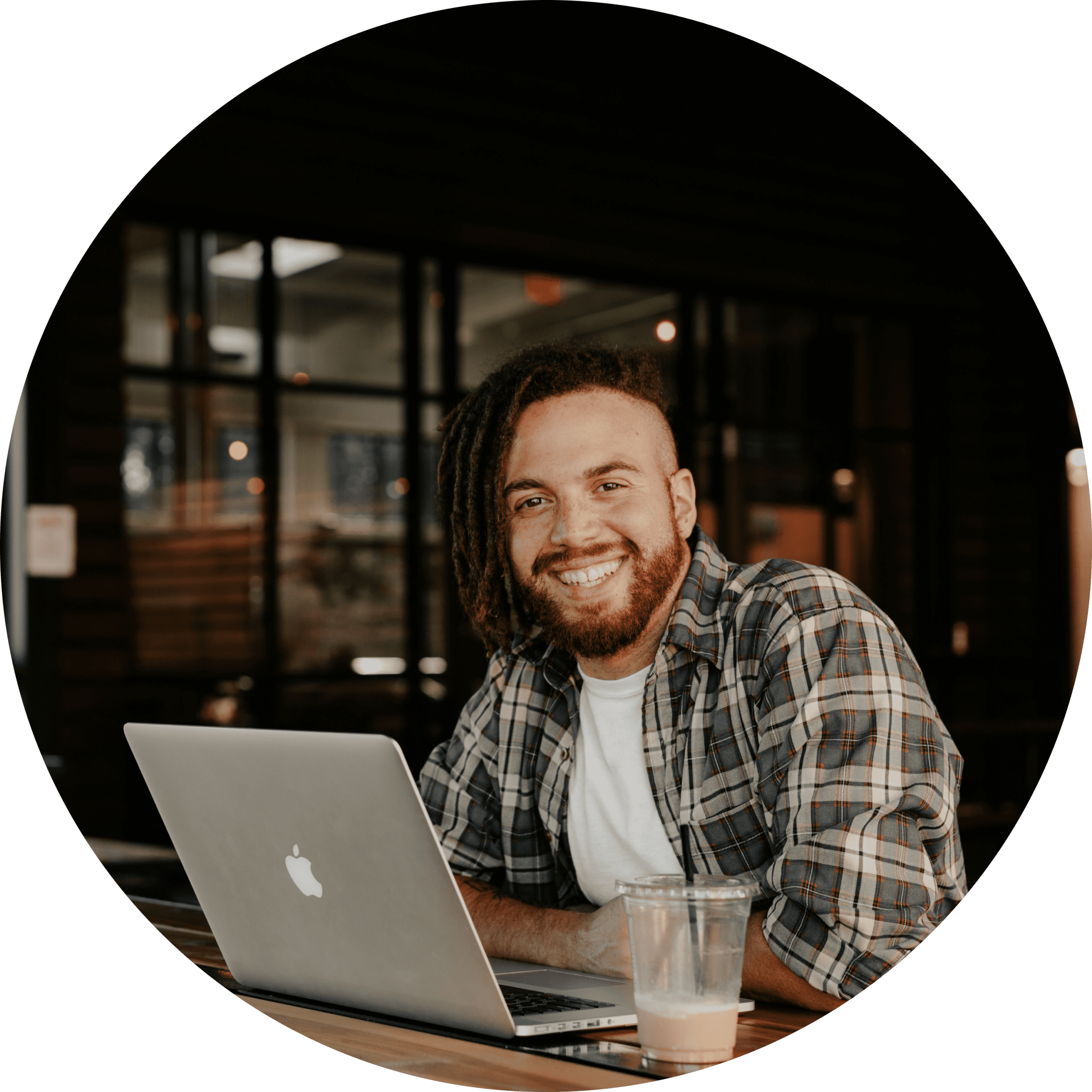 man with laptop